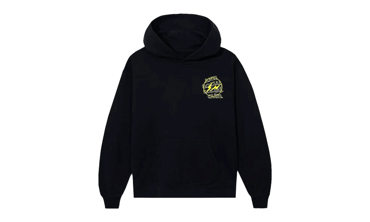 Anti Social Social Club x Fragment Bolt Hoodie Black/Yellow