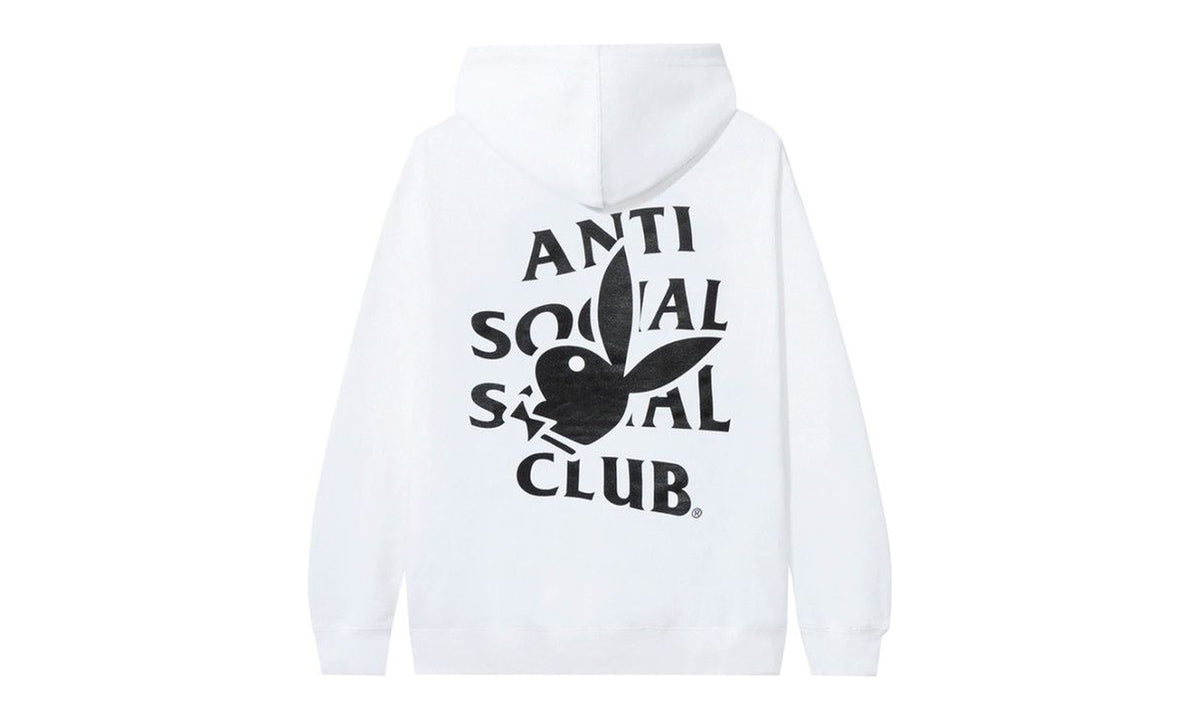 Anti Social Social Club x Playboy Bunny Logo Hoodie White