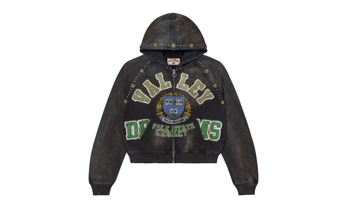 Vale Forever Gem Zip Up Hoodie Black