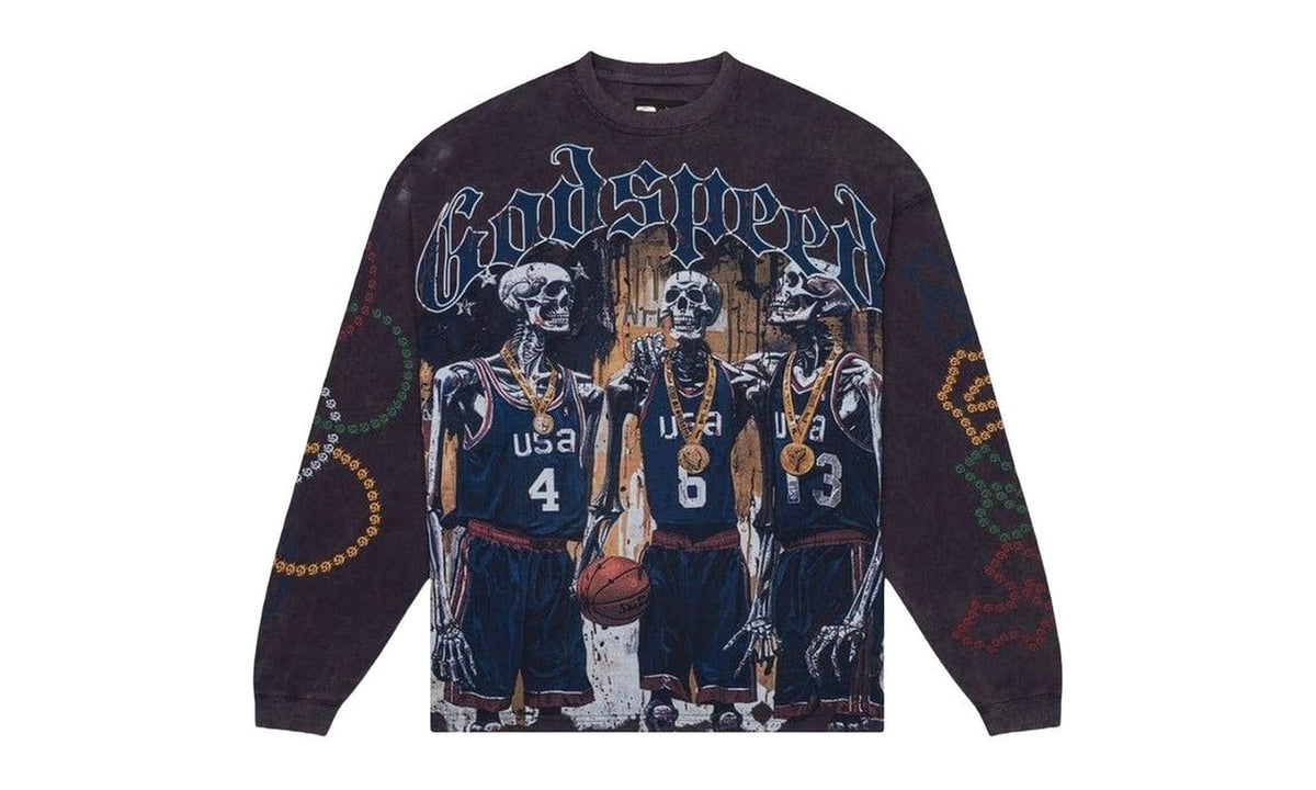 Godspeed Dream Team Long-Sleeve T-Shirt Black wash