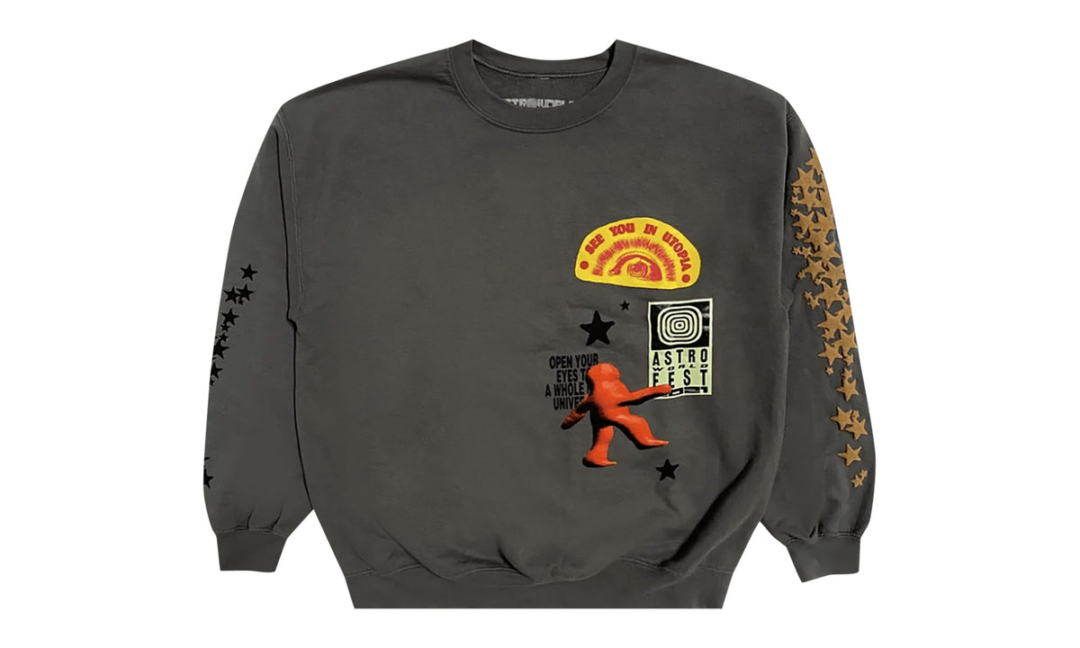 Cactus Jack by Travis Scott Houston Crewneck Grey