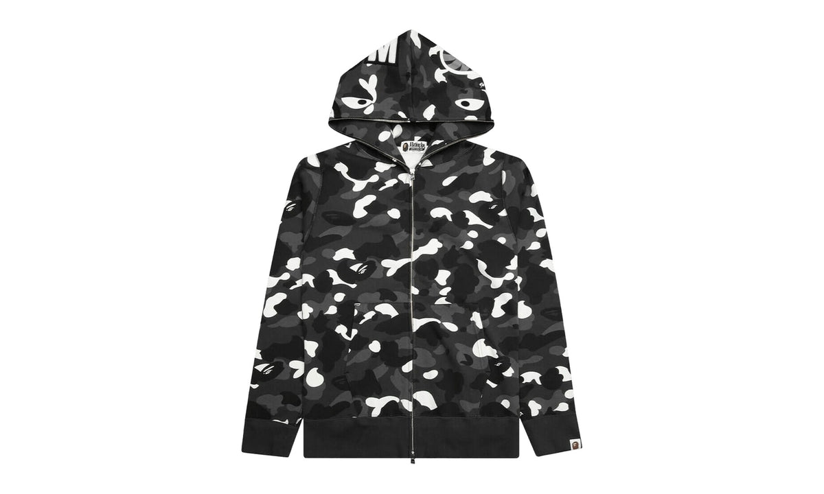 BAPE City Camo Shark Full Zip Hoodie Black