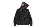 BAPE Color Camo Shark Full Zip Hoodie Black