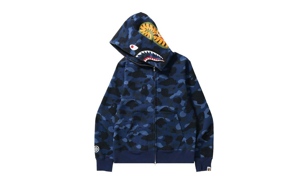 BAPE Color Camo Shark Full Zip Hoodie Navy