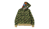 BAPE ABC Camo Shark Full Zip Hoodie Green