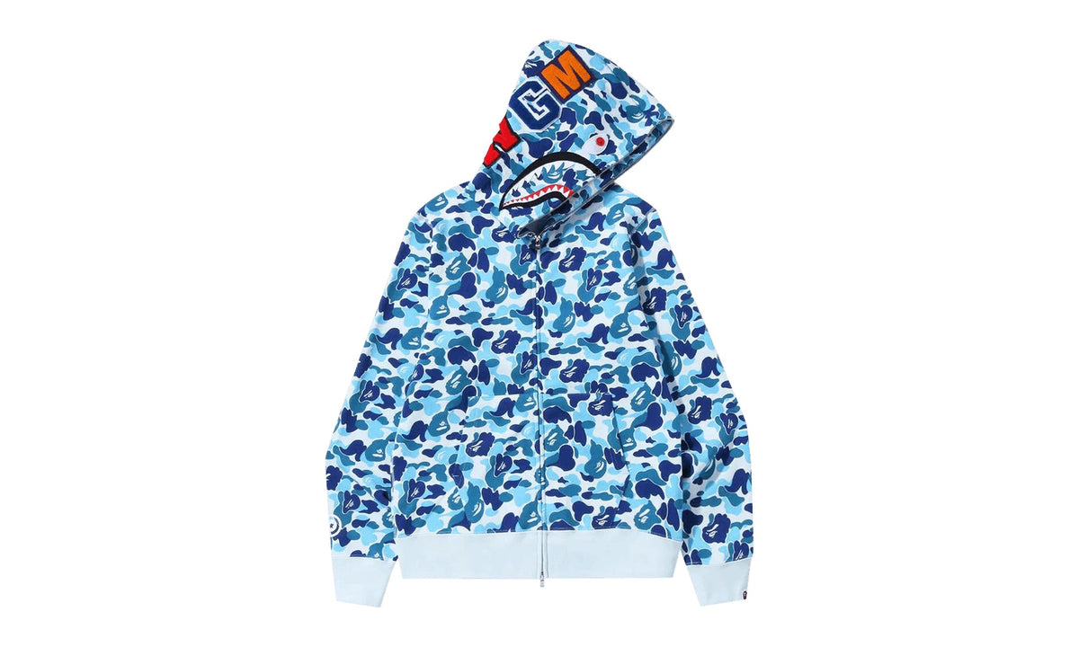 BAPE ABC Camo Shark Full Zip Hoodie Blue