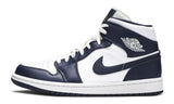 Air Jordan 1 Mid White Metallic Gold Obsidian