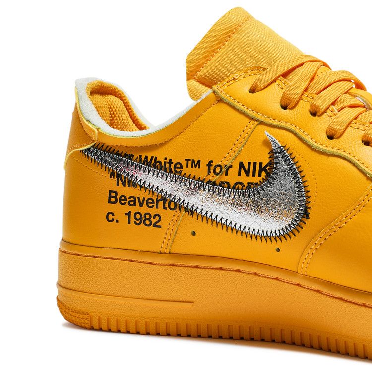 Nike Air Force 1 Low Off-White University Gold Metallic Silver – limitierter Sneaker bei Shade Studios