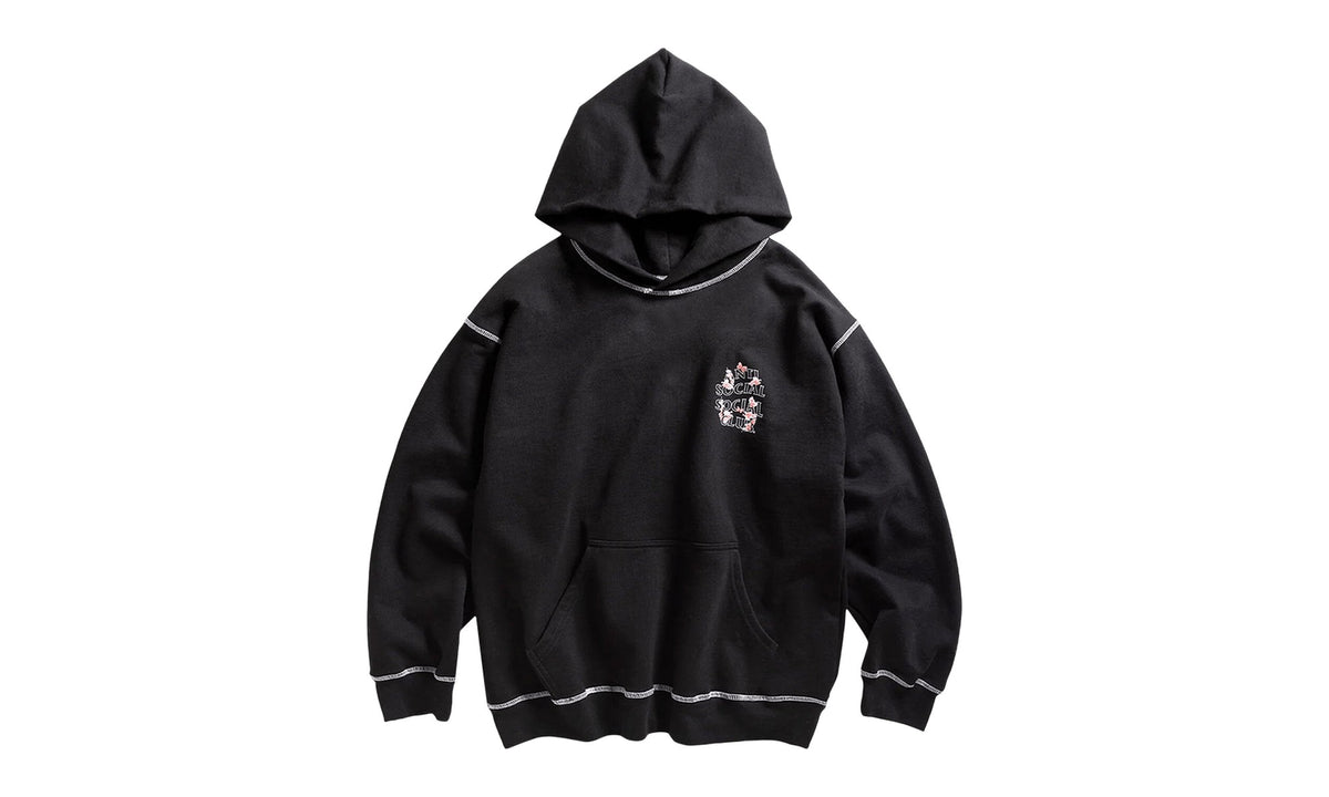 Anti Social Social Club Contrast Stitch Hoodie Black