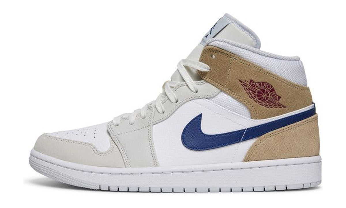 Air Jordan 1 Mid White Khaki Blue Void