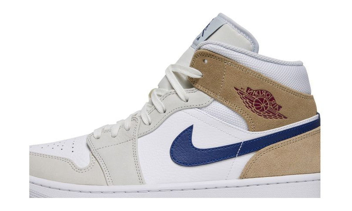 Air Jordan 1 Mid White Khaki Blue Void