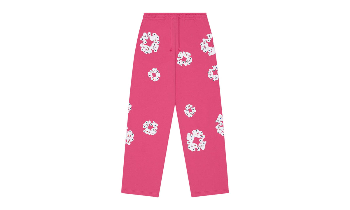 Denim Tears Rhinestone Cotton Wreath Sweatpants Pink