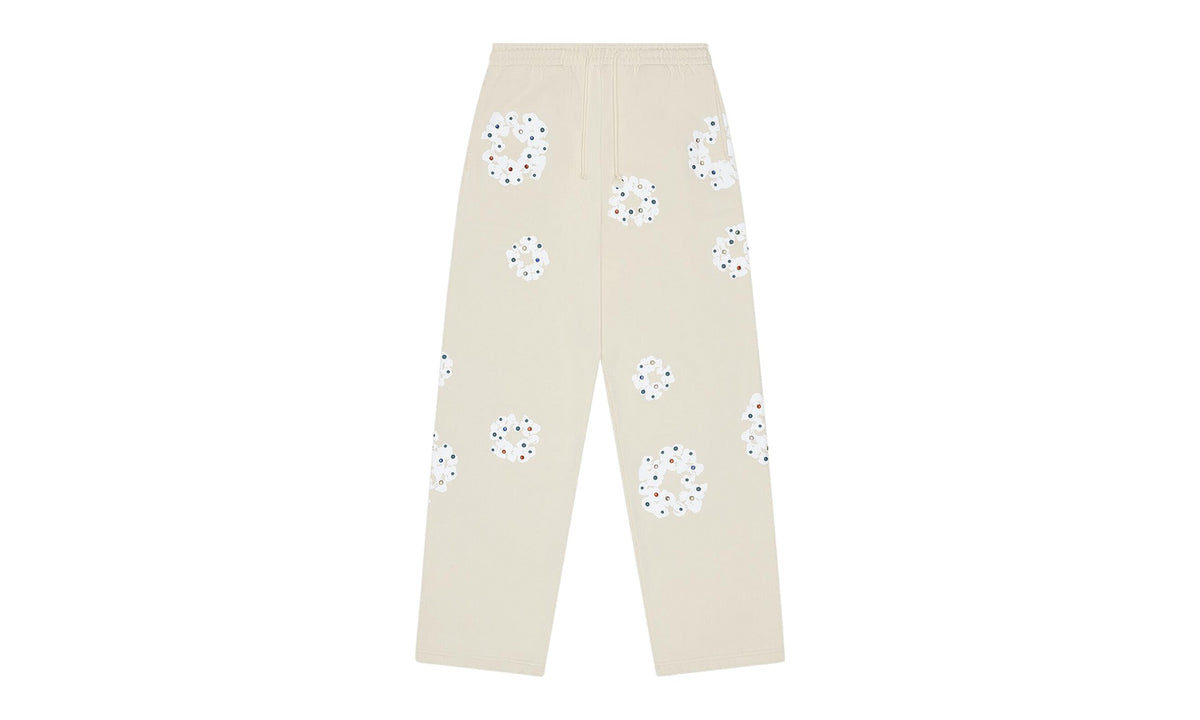 Denim Tears Rhinestone Cotton Wreath Sweatpants Oatmeal