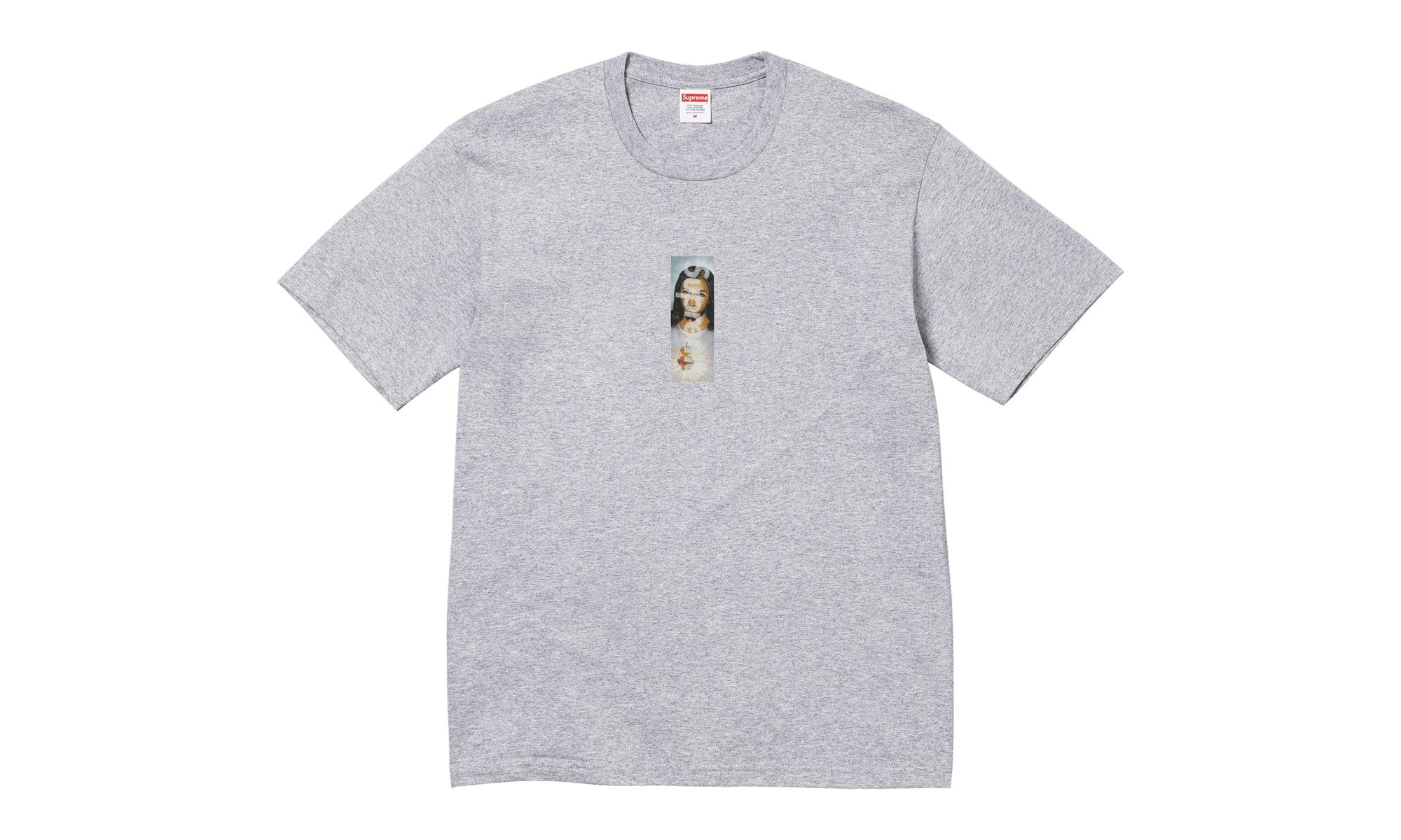 Supreme Prayer Card Box Logo Tee Heather Grey