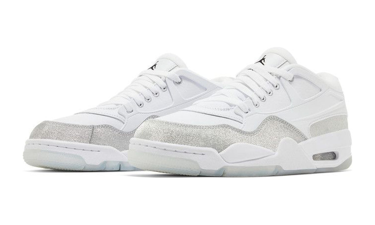 Wmns Air Jordan 4 RM White Silver Glitter
