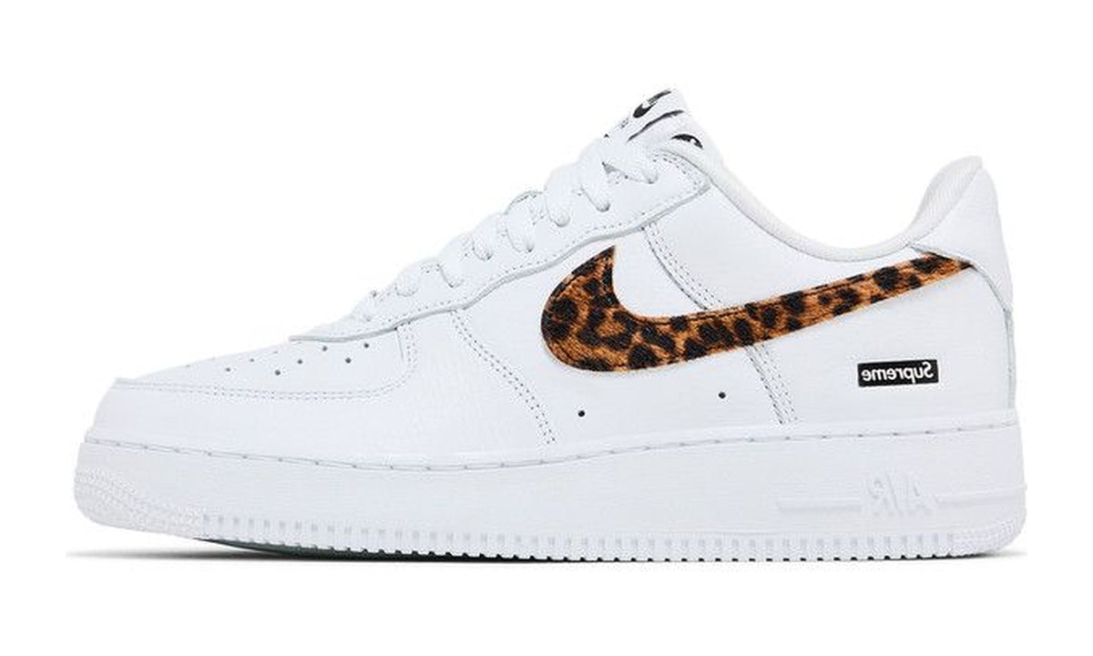 Supreme x GOODENOUGH x Nike Air Force 1 Low White Cheetah Print