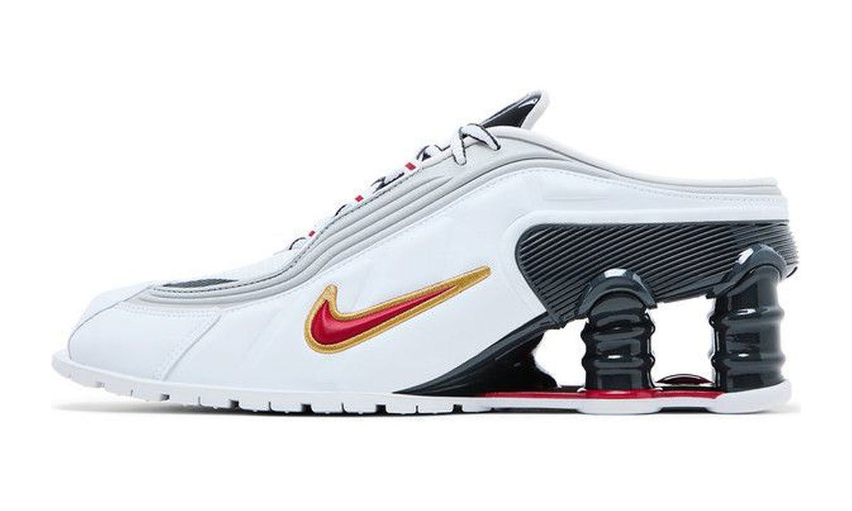 Martine Rose x Nike Wmns Shox Mule MR4 Metallic Platinum Varsity Red