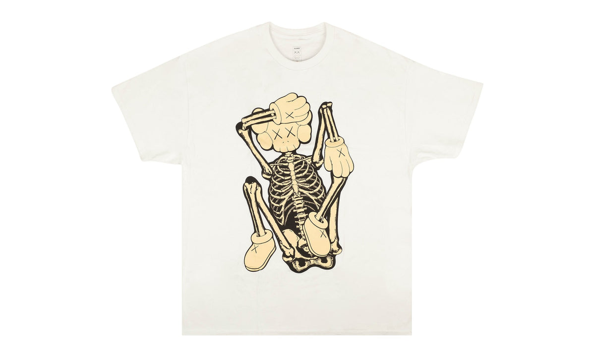 KAWS Skeleton New Fiction Bone T-Shirt White