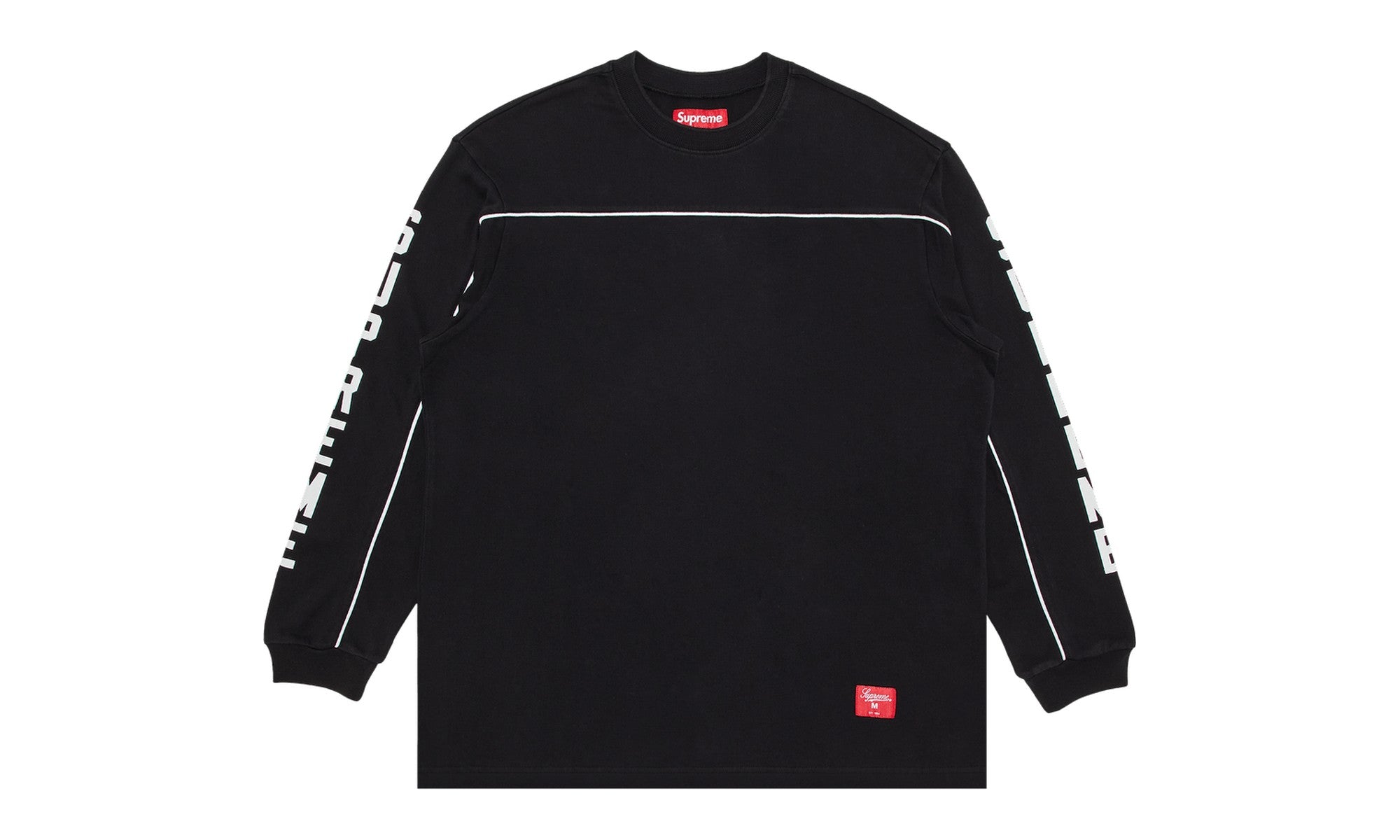 Supreme Paneled Piping Long-Sleeve Top Black