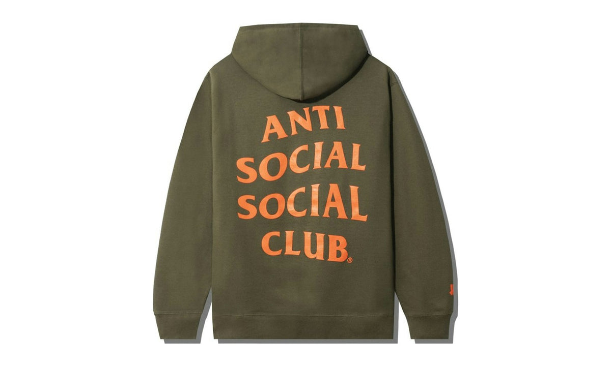 Anti Social Social Club x Undefeated Paranoid Hoodie Olive