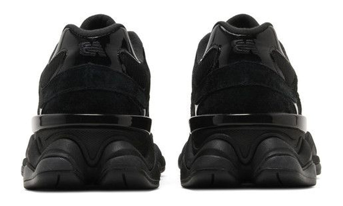 New Balance 9060 Triple Black Suede Patent