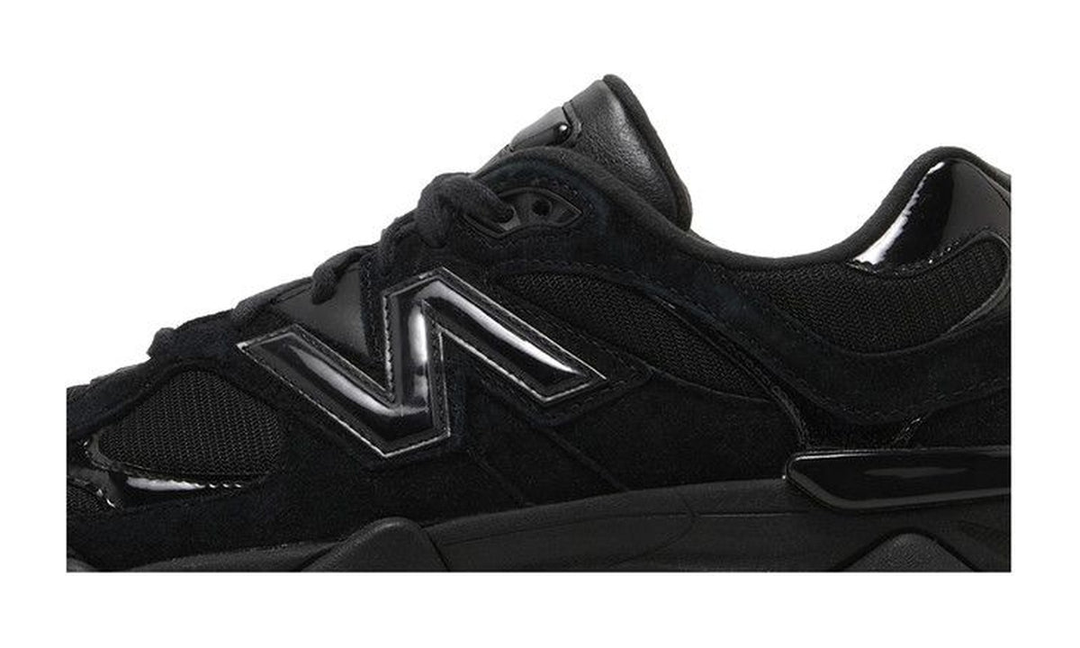 New Balance 9060 Triple Black Suede Patent
