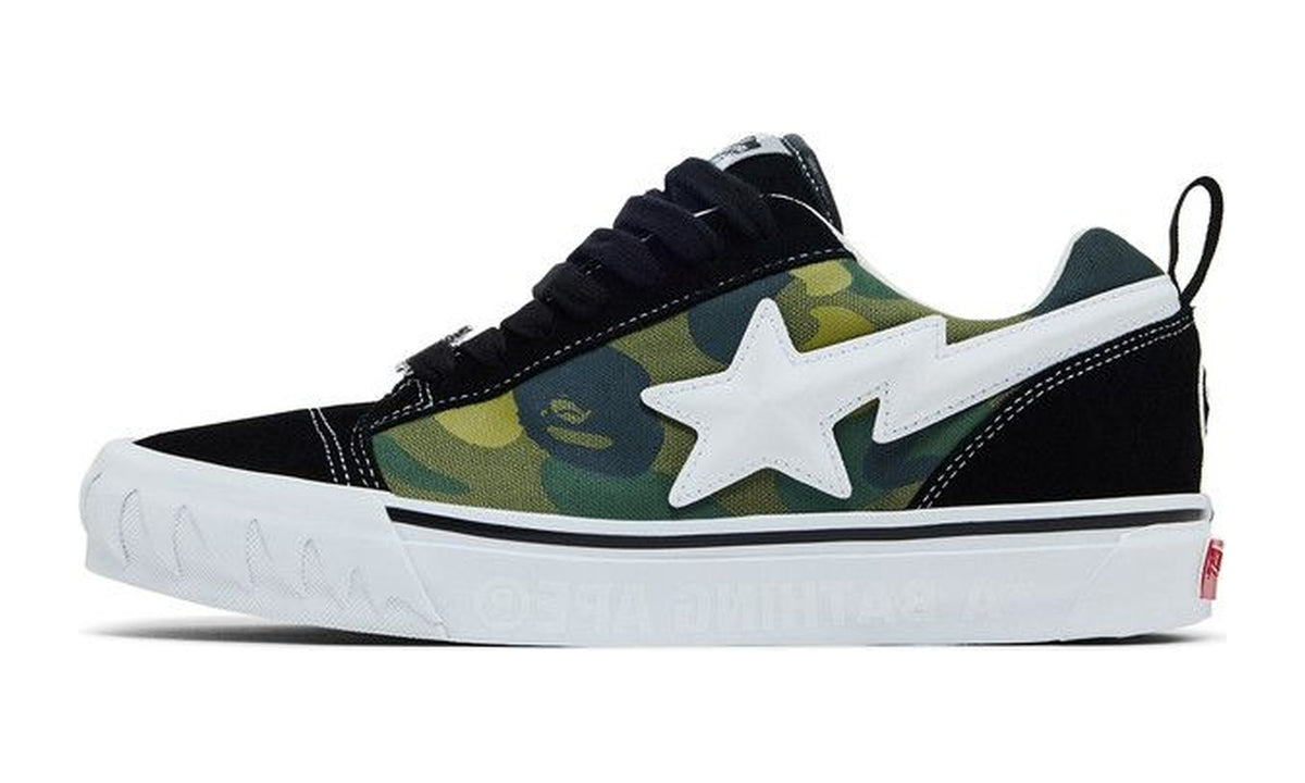 BAPE x Vans Premium Knu Skool Camo Green