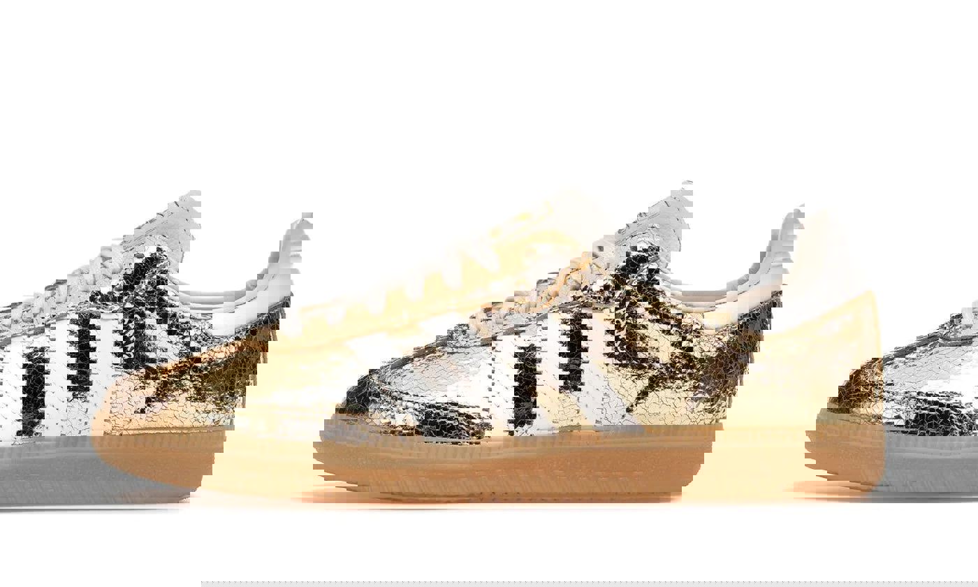 Adidas Samba OG Gold Metallic Cracked Leather