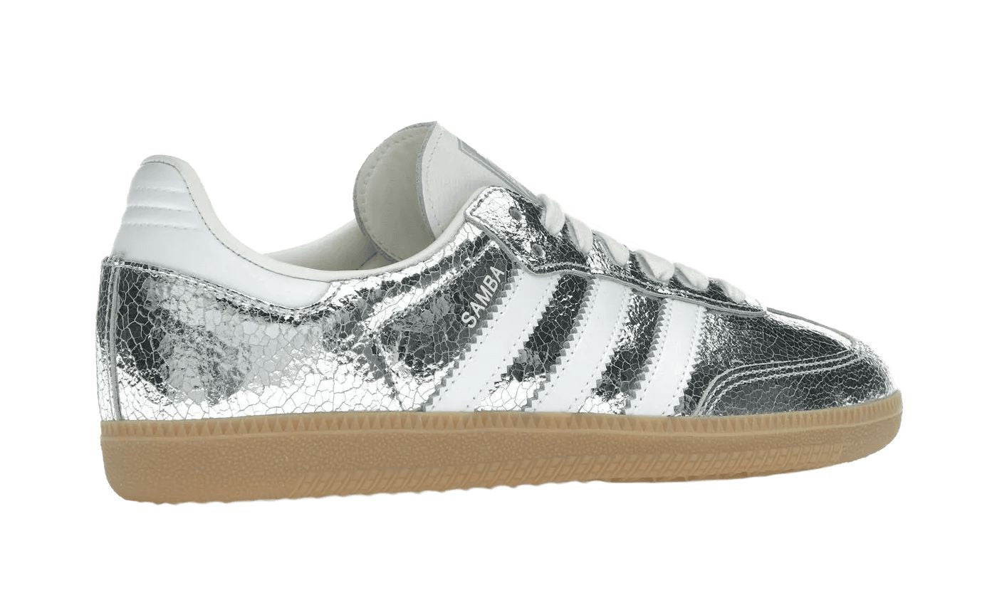 Adidas Samba OG Silver Metallic Cracked Leather