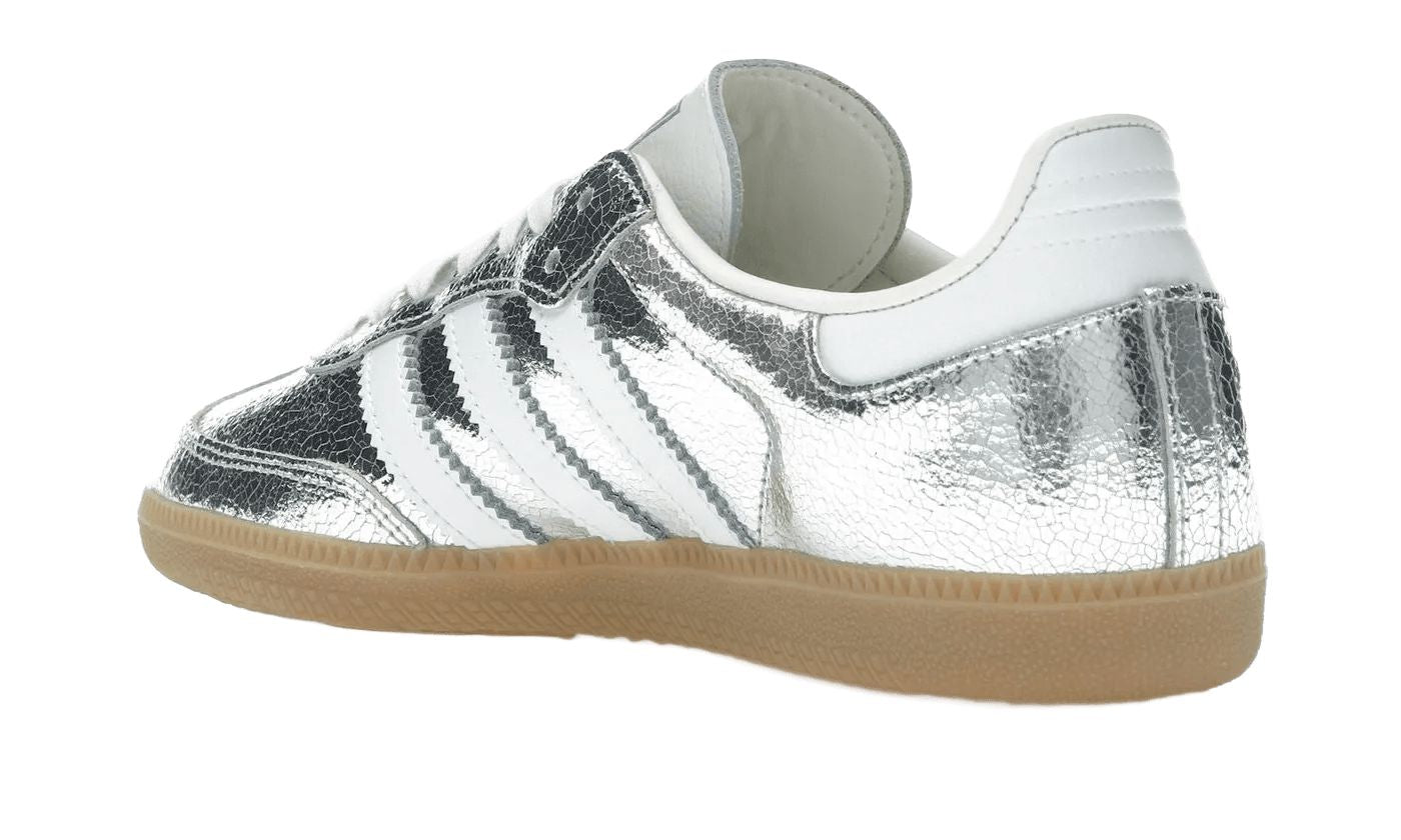 Adidas Samba OG Silver Metallic Cracked Leather