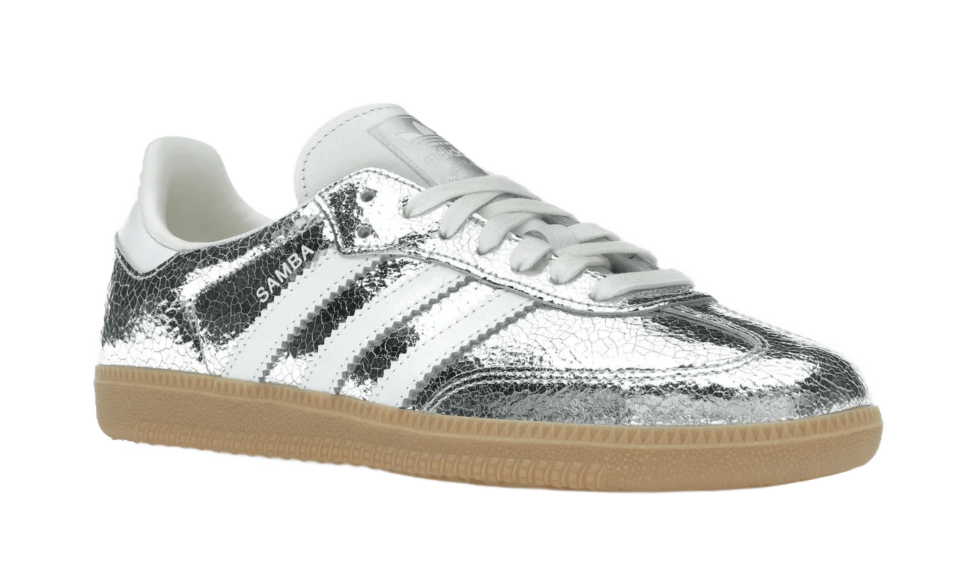 Samba OG Silver Metallic Cracked Leather - JR0035