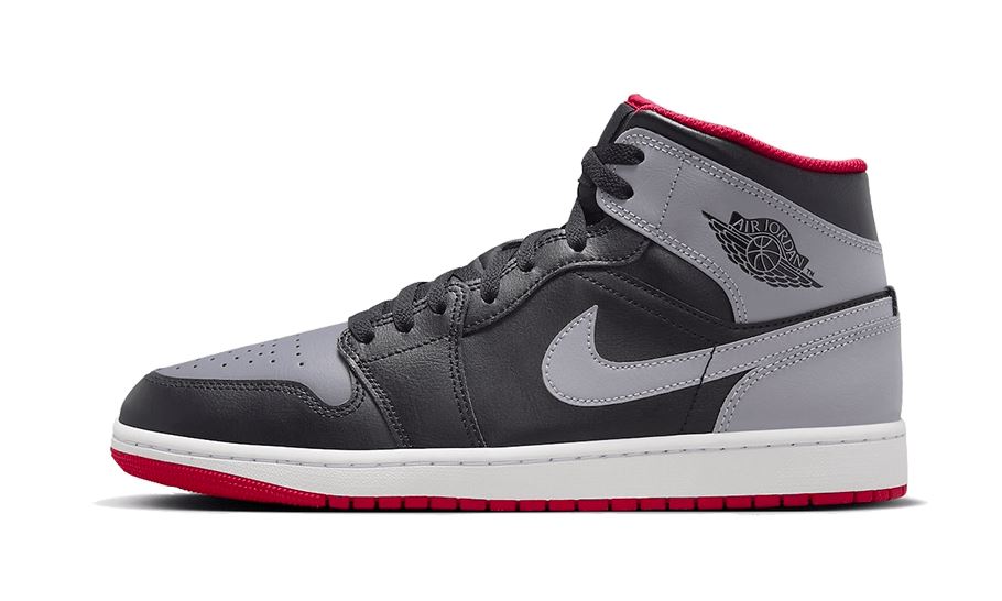 Air Jordan 1 Mid Black Grey Red – limitierter Sneaker bei Shade Studios