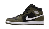 Air Jordan 1 Mid Black White Olive