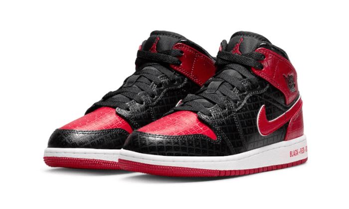 Air Jordan 1 Mid Bred Text – limitierter Sneaker bei Shade Studios