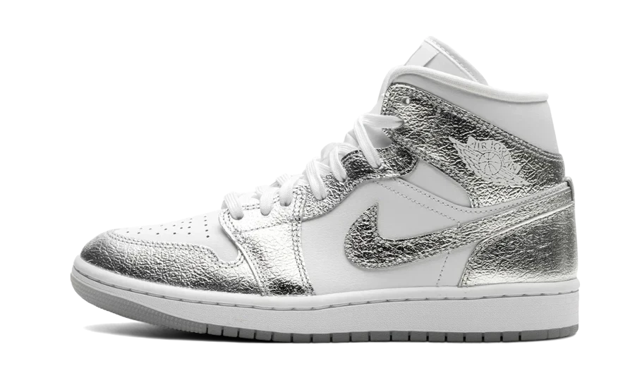 Air Jordan 1 Mid Crinkled Chrome – limitierter Sneaker bei Shade Studios