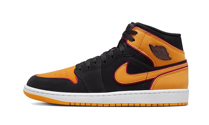 Air Jordan 1 Mid Fat Tongue Black Orange – limitierter Sneaker bei Shade Studios