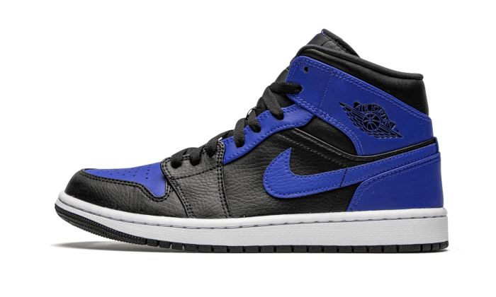 Air Jordan 1 Mid Hyper Royal Tumbled Leather – limitierter Sneaker bei Shade Studios