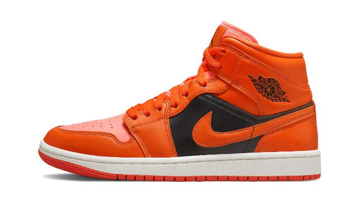 Air Jordan 1 Mid Orange Black – limitierter Sneaker bei Shade Studios