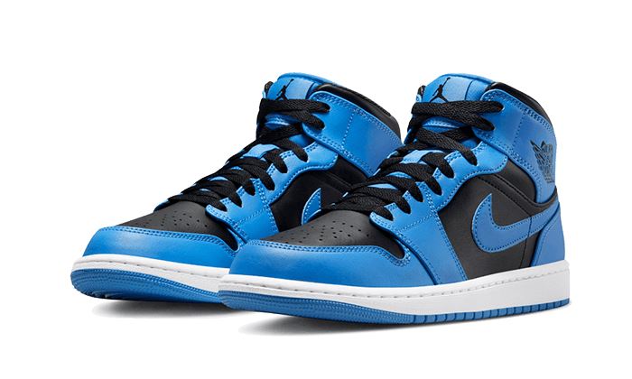 Air Jordan 1 Mid University Blue Black – limitierter Sneaker bei Shade Studios