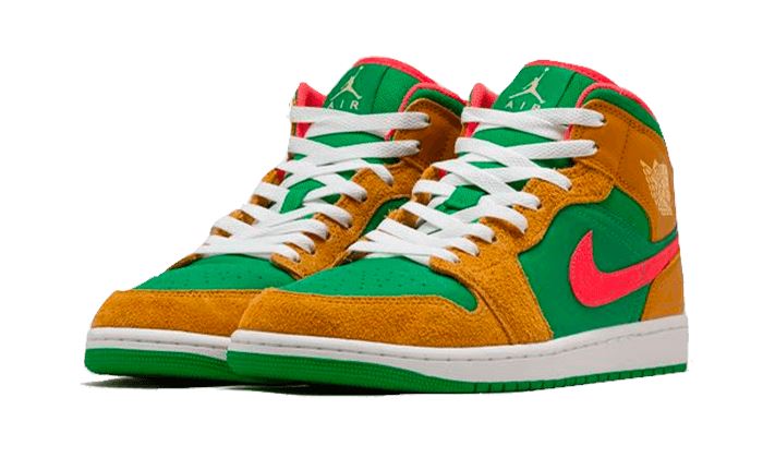 Air Jordan 1 Mid Wheat Watermelon – limitierter Sneaker bei Shade Studios