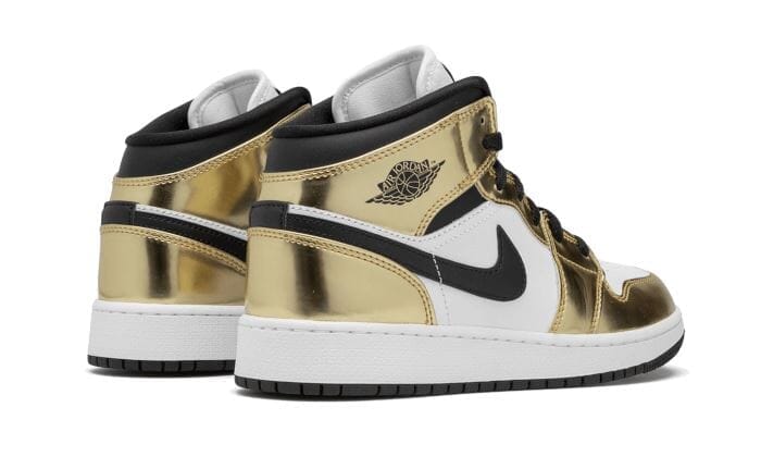 Air Jordan 1 Mid White Metallic Gold - DC1419-700
