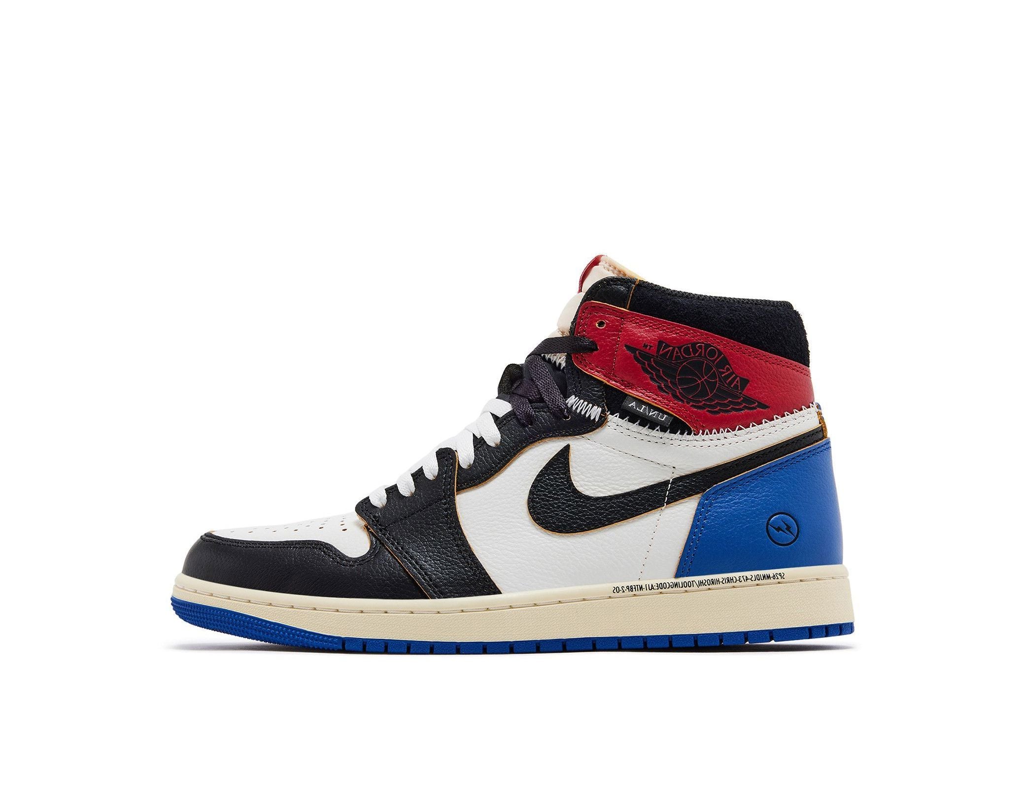 Air Jordan 1 Retro High OG SP Fragment x Union LA Varsity Red Sport Royal
