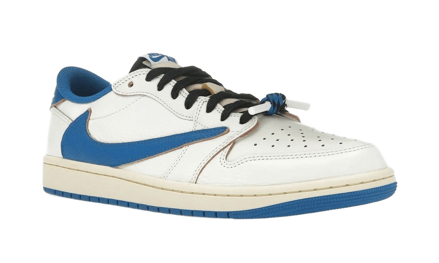 Air Jordan 1 Retro Low OG SP Fragment x Travis Scott Sail Military Blue