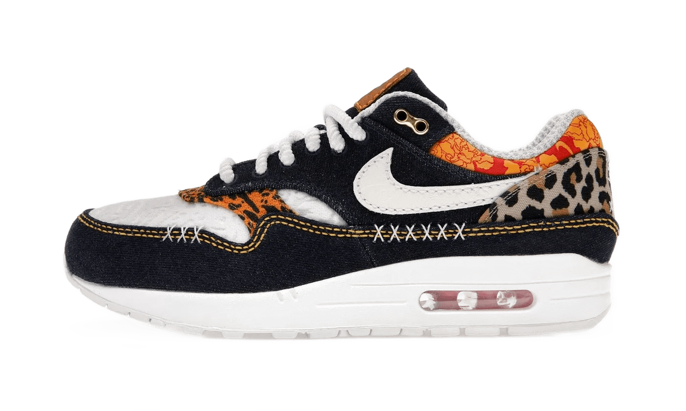 Nike Air Max 1 Premium Denim Leopard FJ4452 432 Shade Studios