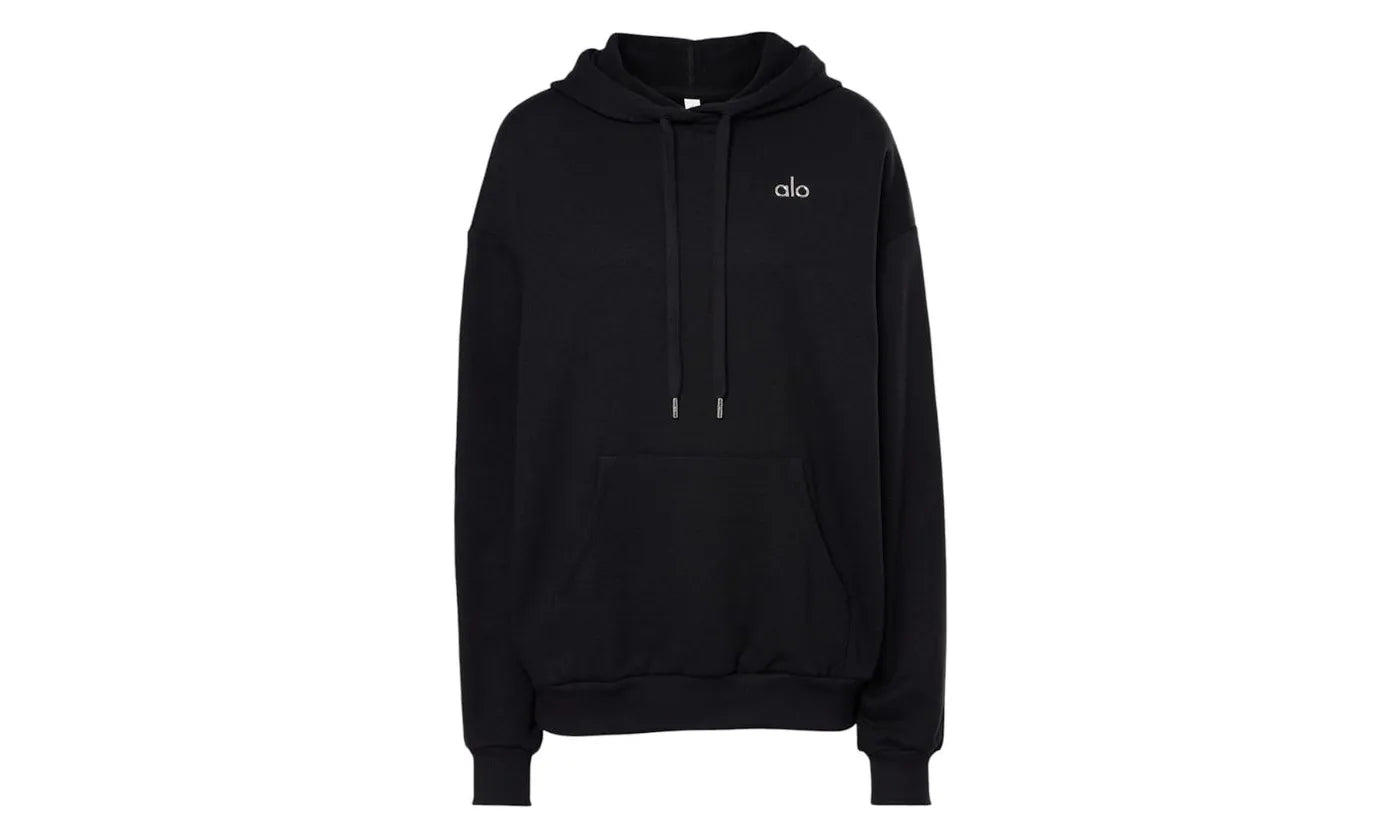 Alo Yoga Accolade Cotton-Blend Hoodie Black - P00969414