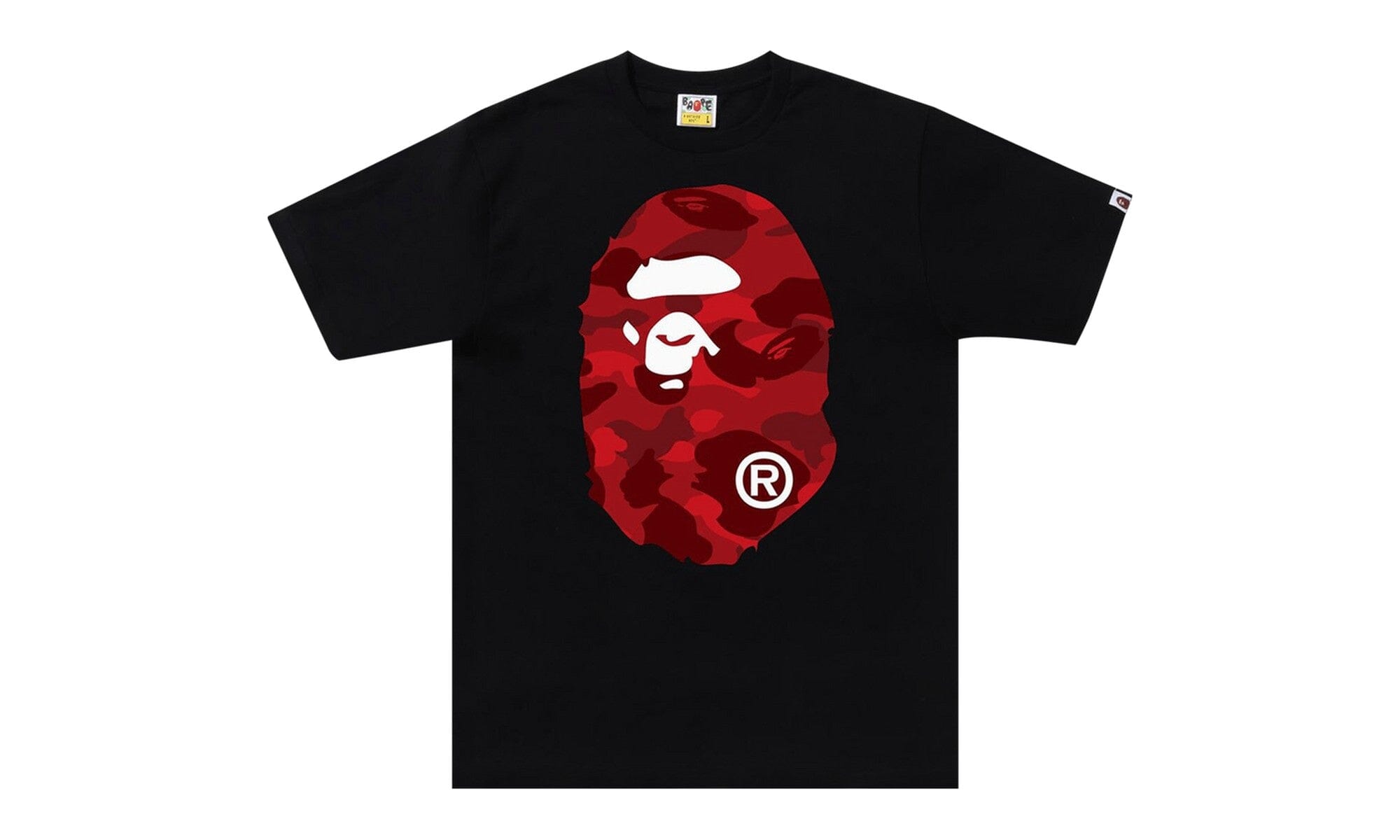 BAPE Color Camo Big Ape Head Tee Black/Red