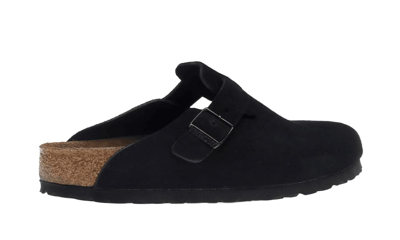 Birkenstock Boston Soft Footbed Suede Black