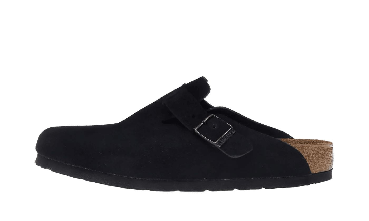 Birkenstock Boston Soft Footbed Suede Black
