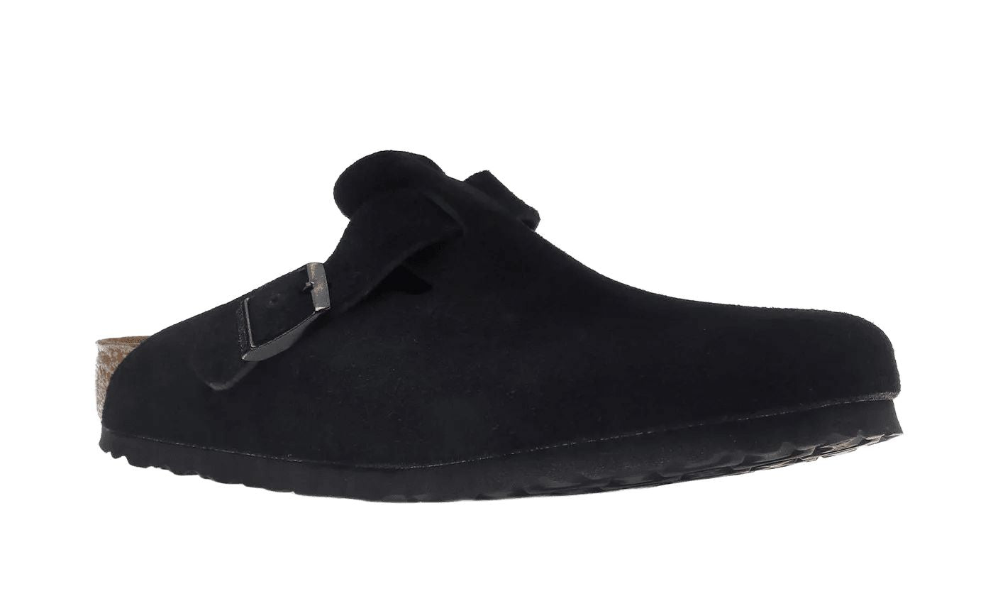 Birkenstock Boston Soft Footbed Suede Black