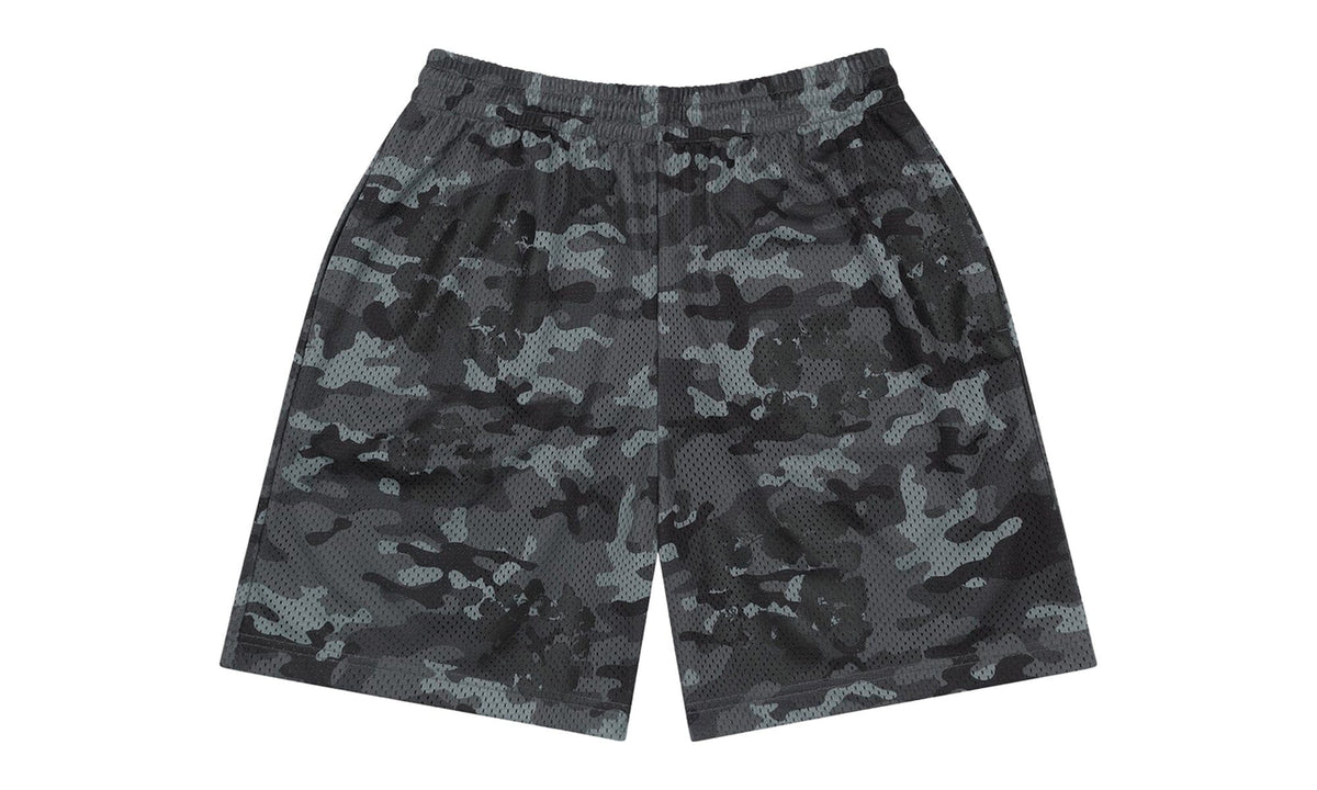 Denim Tears Camo Cotton Wreath Mesh Shorts Black
